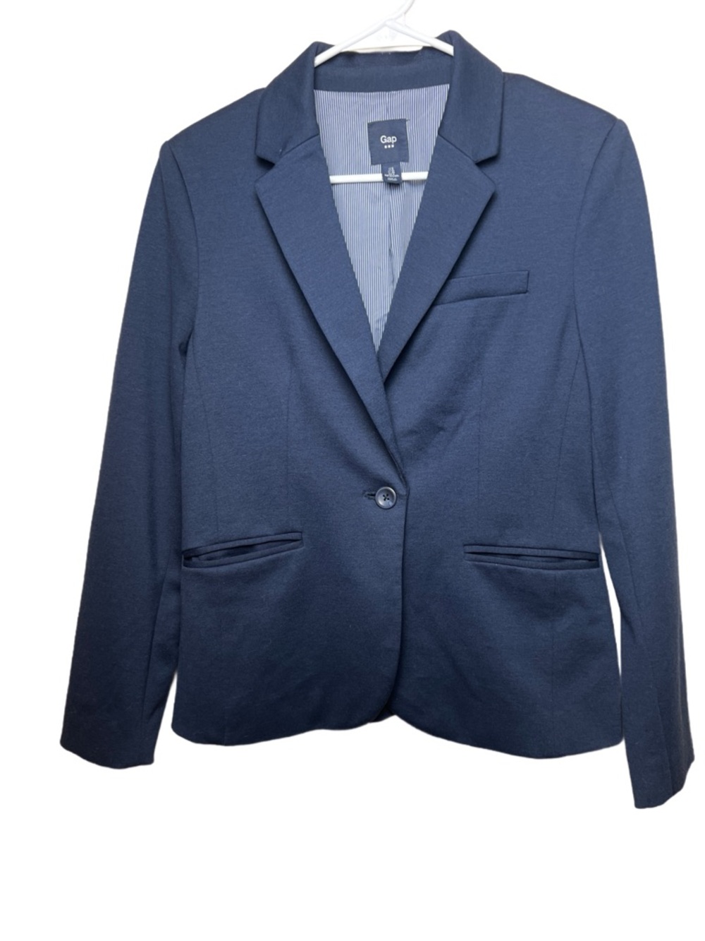 GAP Navy Single-Button Notch Lapel Blazer, women’s size 6